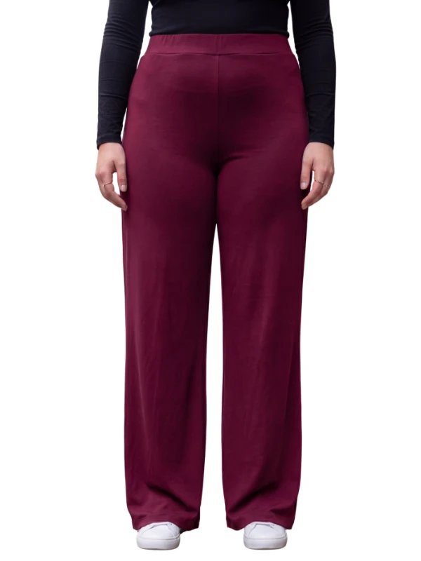 BÜYÜK BEDEN MODAL PANTOLON - BORDO